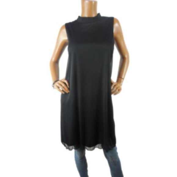 Nik and Nash Tops - NIK & NASH Top XL Black Sleeveless Tunic Shirt or Dress Lined Stretch Party